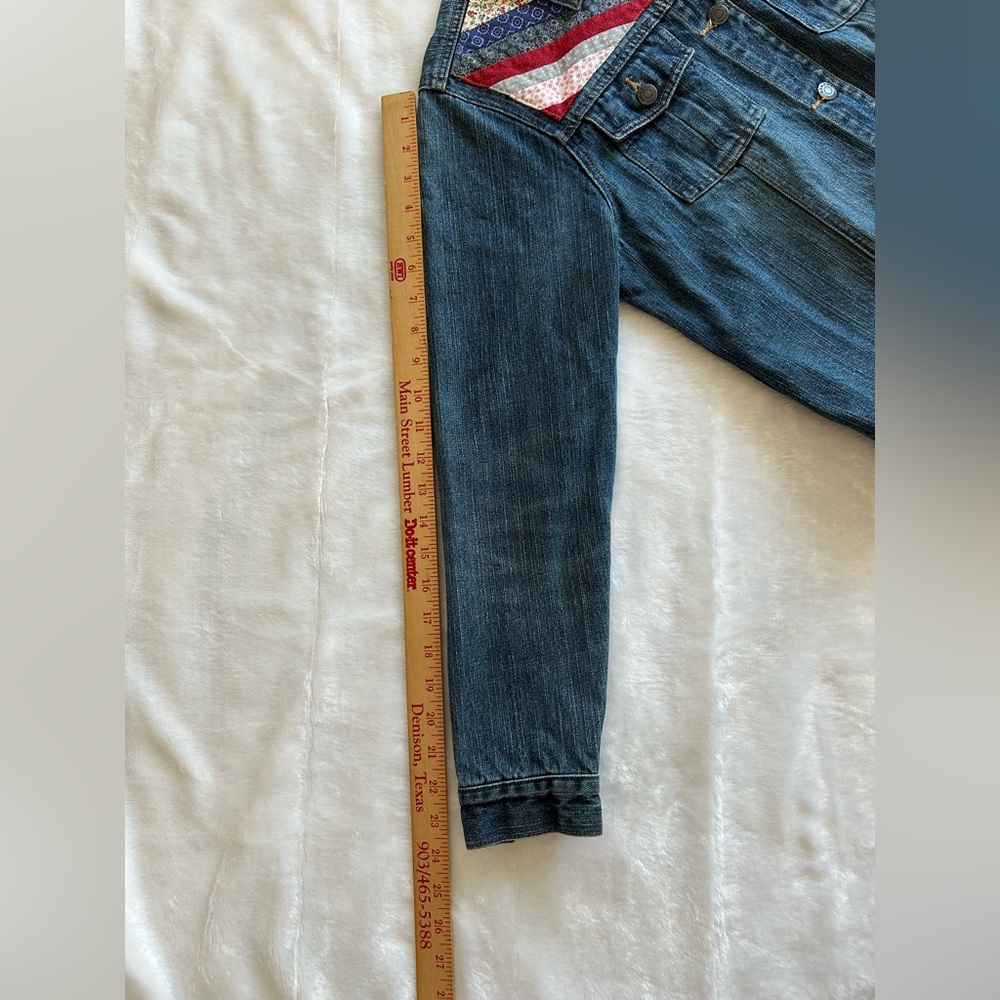 Denim Jacket Upcycled Size Small - Picture 16 of 16
